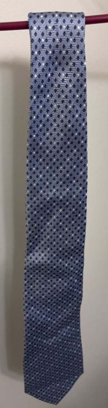 Alessandro Ferrari Blue Geometric Pattern Silk Necktie Made in Italy